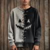 Herre Langermet Pullover Genser Casual Halloween Trykk Strikket Oversized Genser