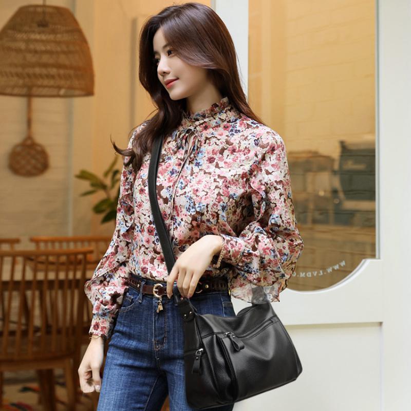 Women's Bag Handbag Fashionable Middle-aged Mother Bag Shoulder Bag Solid Color Ladies Handbag Messenger Bag