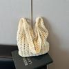 Summer Hollow Woven Shoulder Messenger Bag Women's New Seaside Vacation Beach Bag Knitted Tote Bag