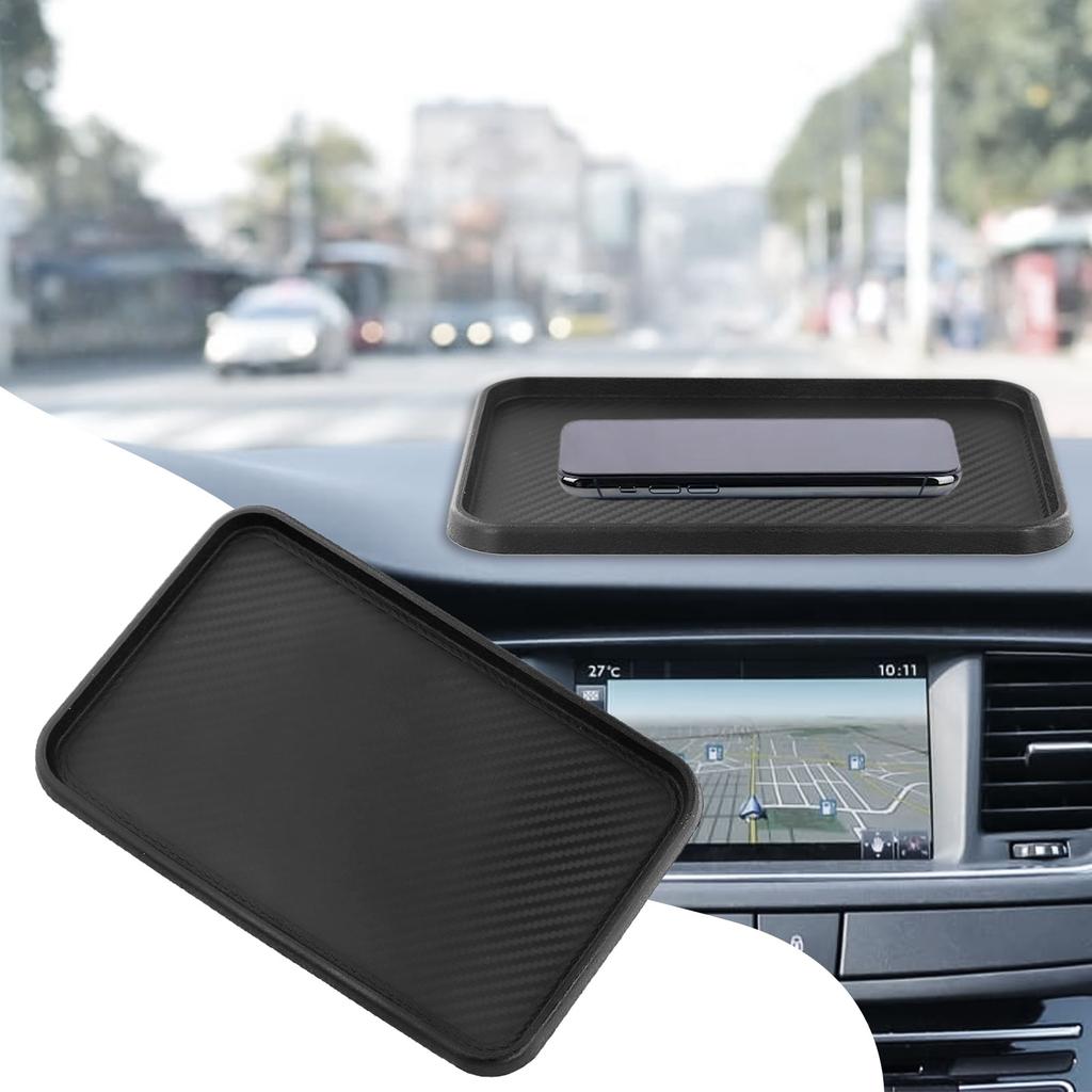 Car Front Dashboard Silicone Non-Slip Storage Catcher Pad Mat 200x128mm Auto Interior Dashboard Sticky Pad Cushion Accessories