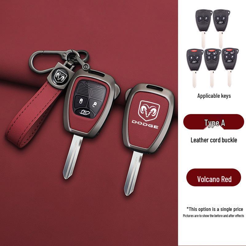 Dodge Straight Key Cover - Ku Bird Metal Shell, Vintage Remote Full Package Buckle for Men/Women