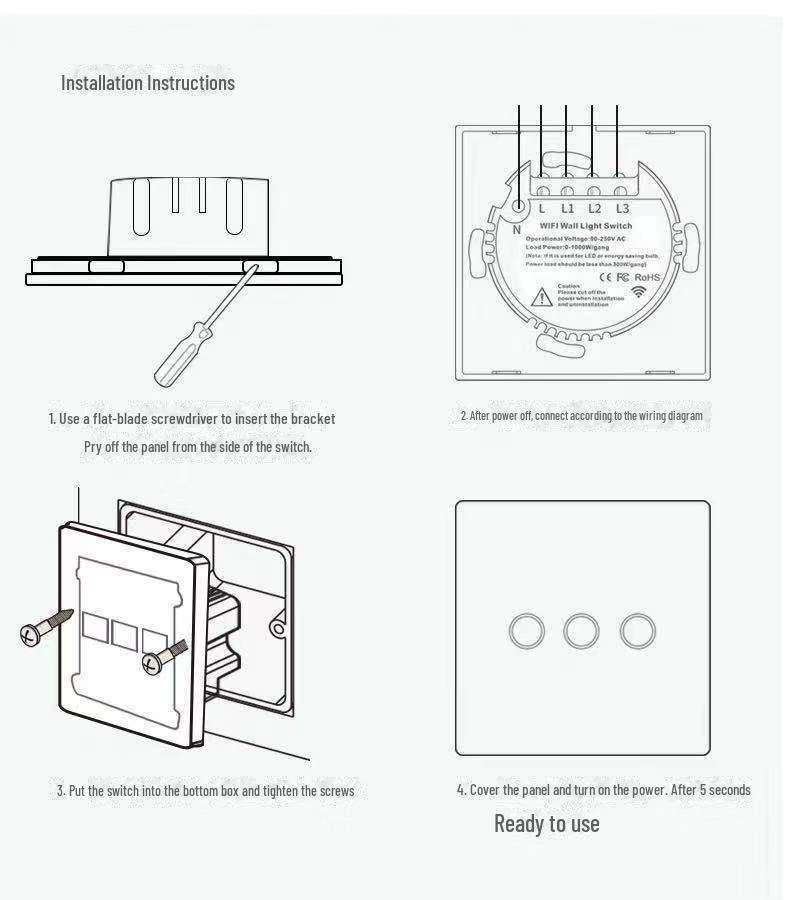 European & American Standard Touch Wall Switch for Export