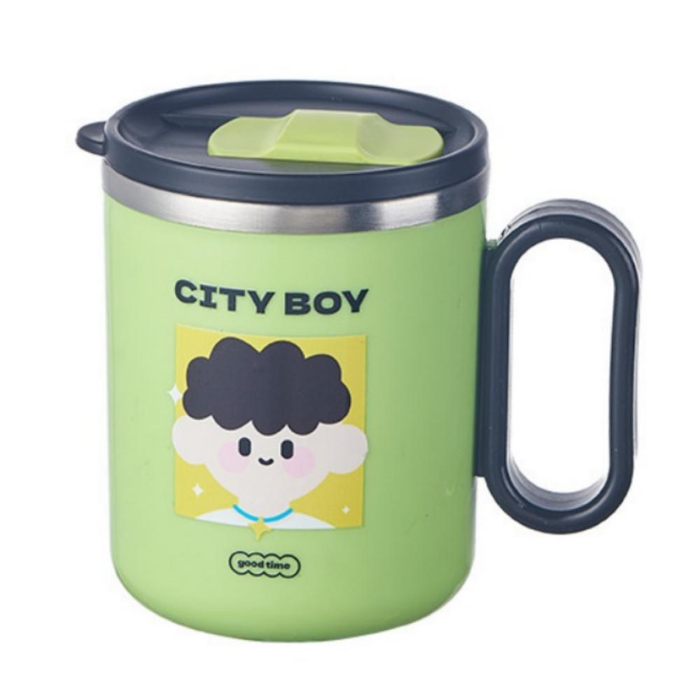 Stainless Steel Cartoon Couple Thermal Mug Creative Thermal Coffee Cup  Travel