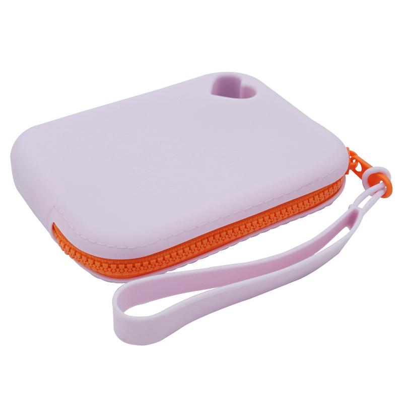 

Silicone Coin Purse & Waterproof Storage Bag for Card, Key, or Pet Snacks 12cm*9cm*2.5cm світло-фіолетового кольору