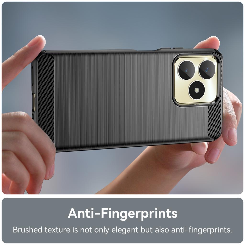For Realme Note 50 4G Case Carbon Fiber Texture Anti-drop TPU Back Cover