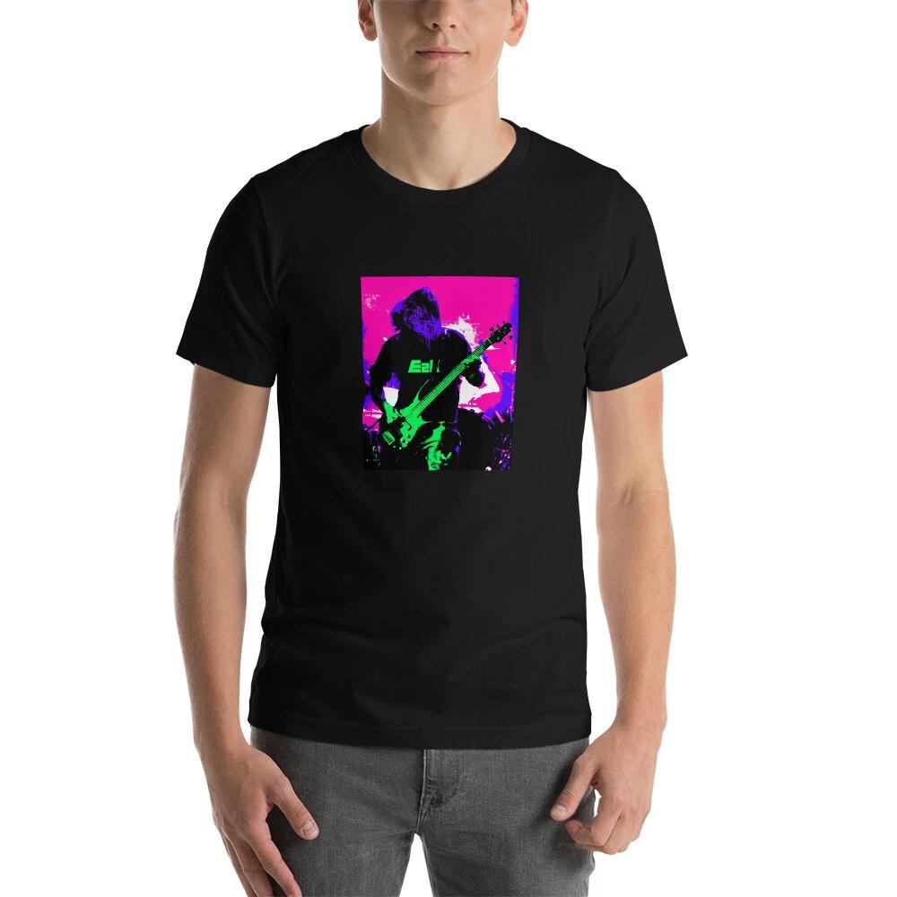 E2K Neon bassist Unisex T-Shirt bass guitar player guitars rock band musician XL