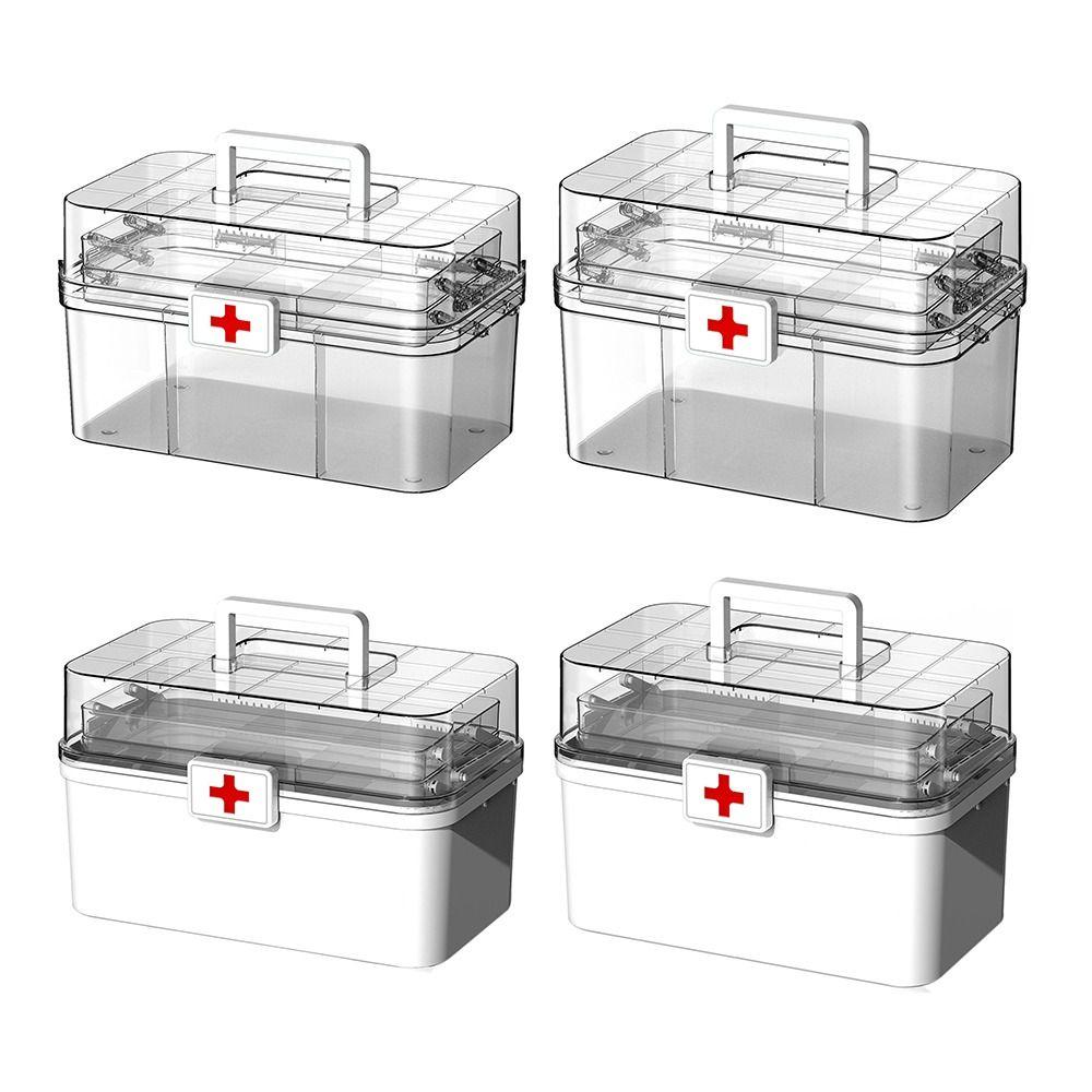 Sorting Storage 3-Layers Medicine Box Large Capacity Medical Emergency Organizer  Home