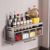 Stainless Steel Kitchen Spice Rack Wall-Mounted Multi-Functional Spice Rack Box Jar Kitchen Storage Home Organizador