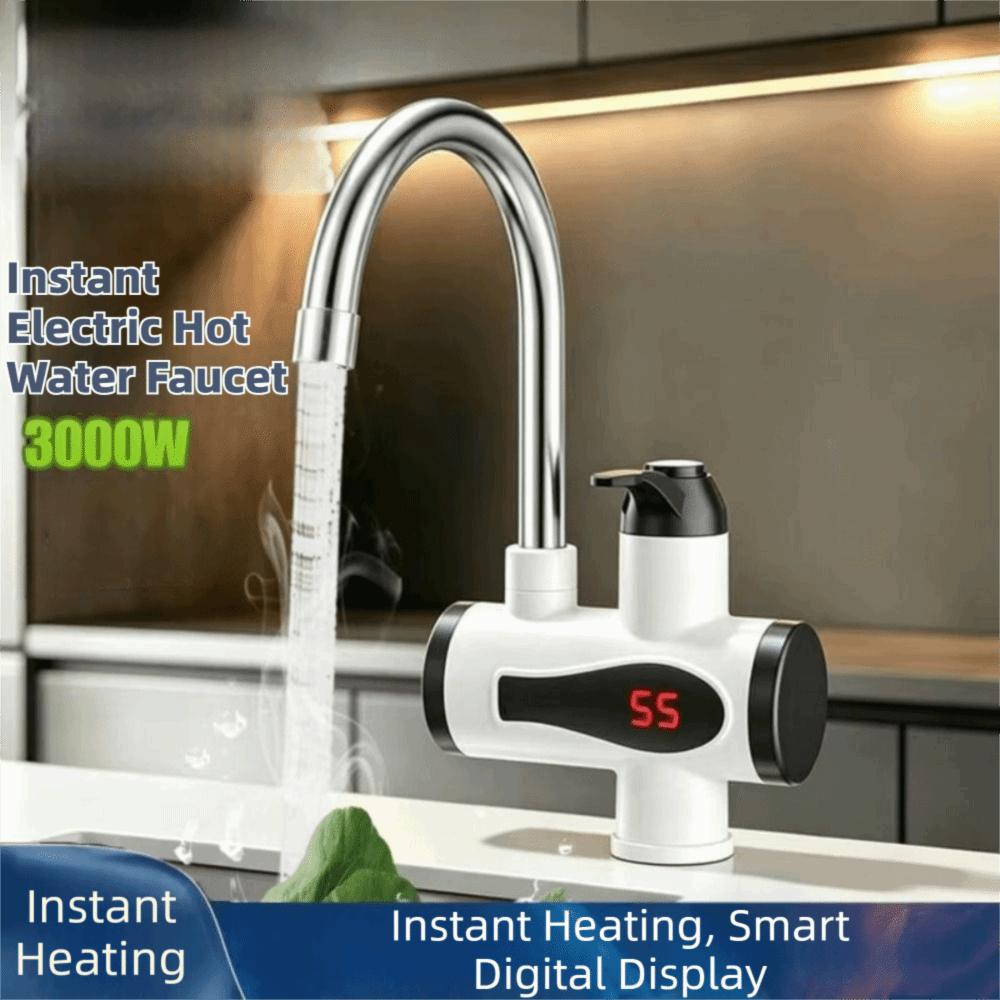 on-Demand Hot Water Instant Hot Faucet 3000W Tankless Water Heater Faucet Vegetable Washing