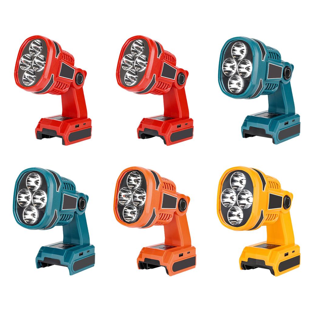 12W Kabellose LED-Arbeitsleuchte Taschenlampe Scheinwerfer Für 18V-20V Batterie Campinglampe Kabellose LED-Arbeitsleuchte Outdoor