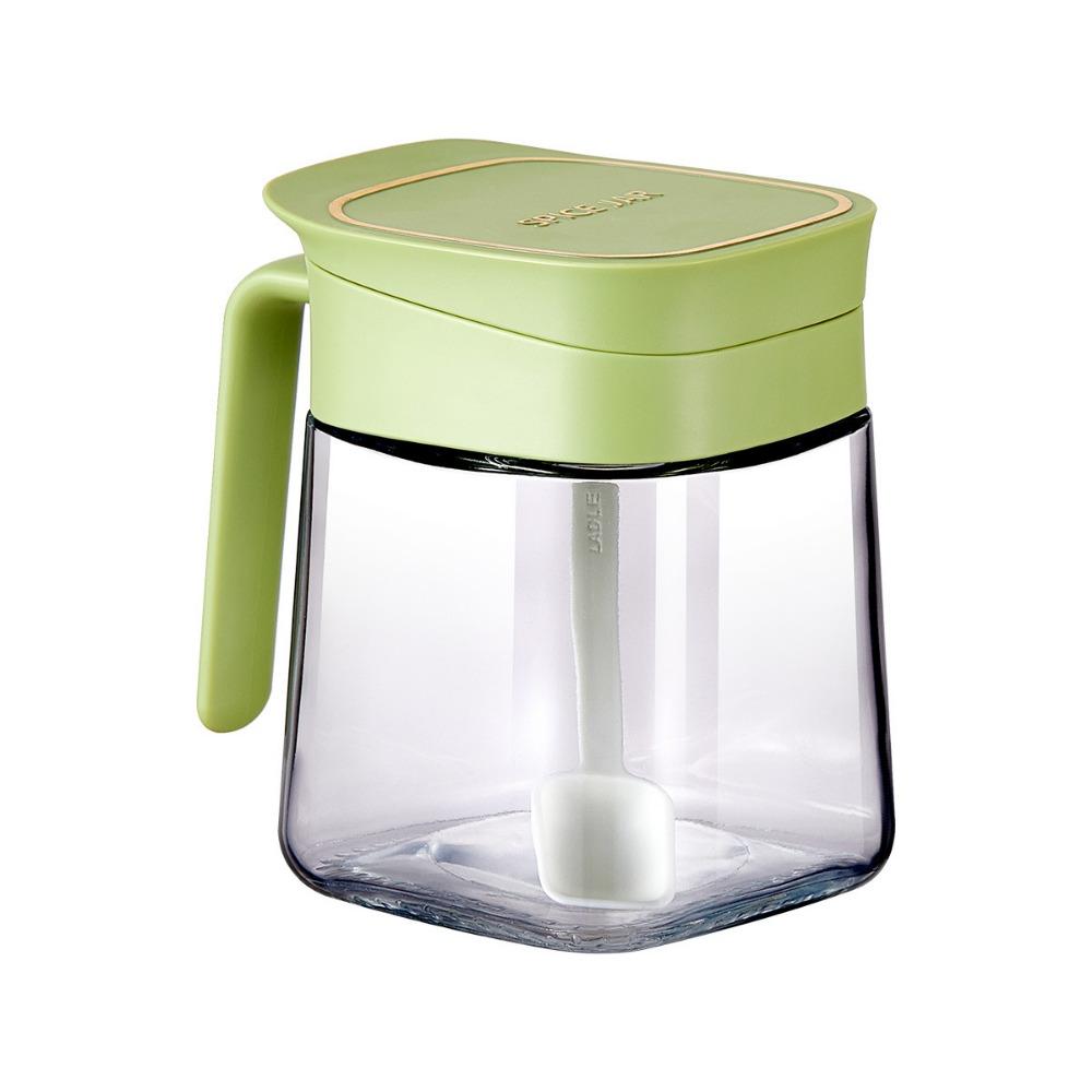 Flip Design Glass Seasoning Jar Safety Seasoning Storage Box Kitchen Seasoning Box  Household