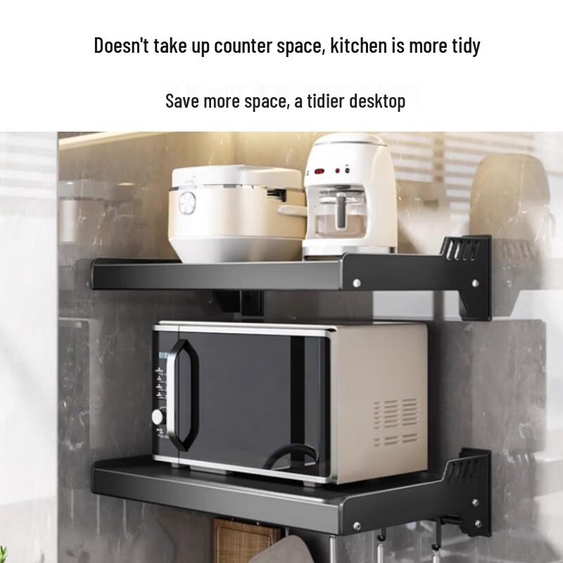 Wall-Mounted Double-Layer Kitchen Storage Shelf