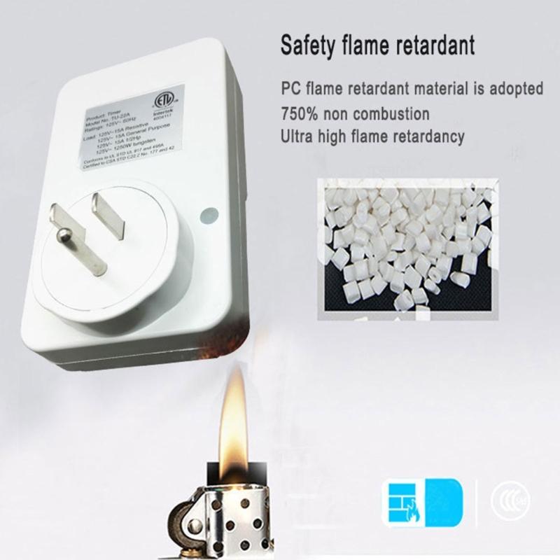 24 Hour Cyclic Timer Switches Programmable Mechanical Timer Universal Timing Socket for Aquariums, Grow Light Enduring