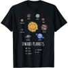 Solar System Dwarf Planets Outer Space Astronaut T-Shirt