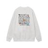 Unisex Oversized Cotton Crewneck Sweatshirt With Letter Dice Print Fall Youth Streetwear