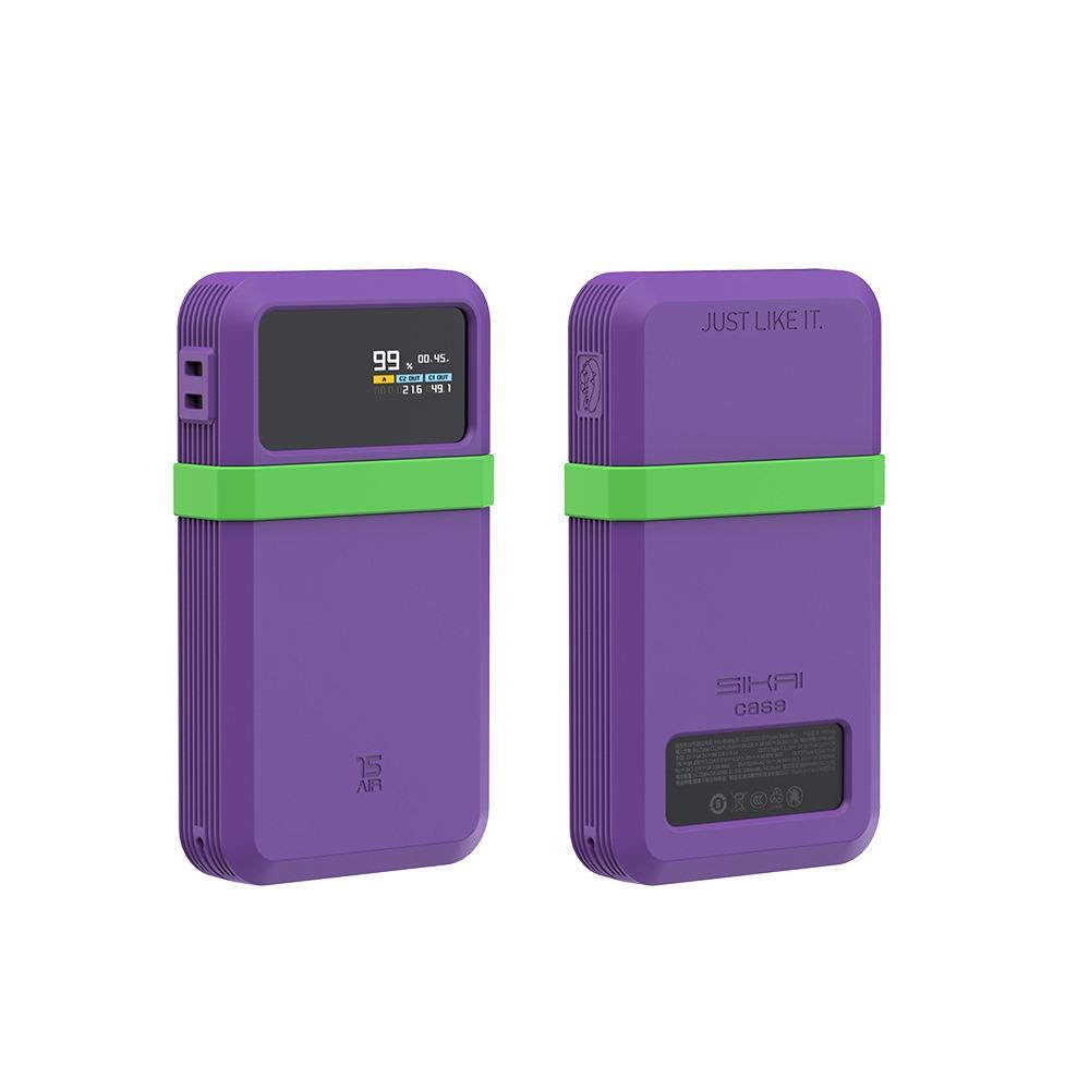 

Пылезащитный силиконовый чехол Ударопрочный чехол для переноски для CUKTECH 15 Power Bank Air 15000 100W Travel фиолетовый