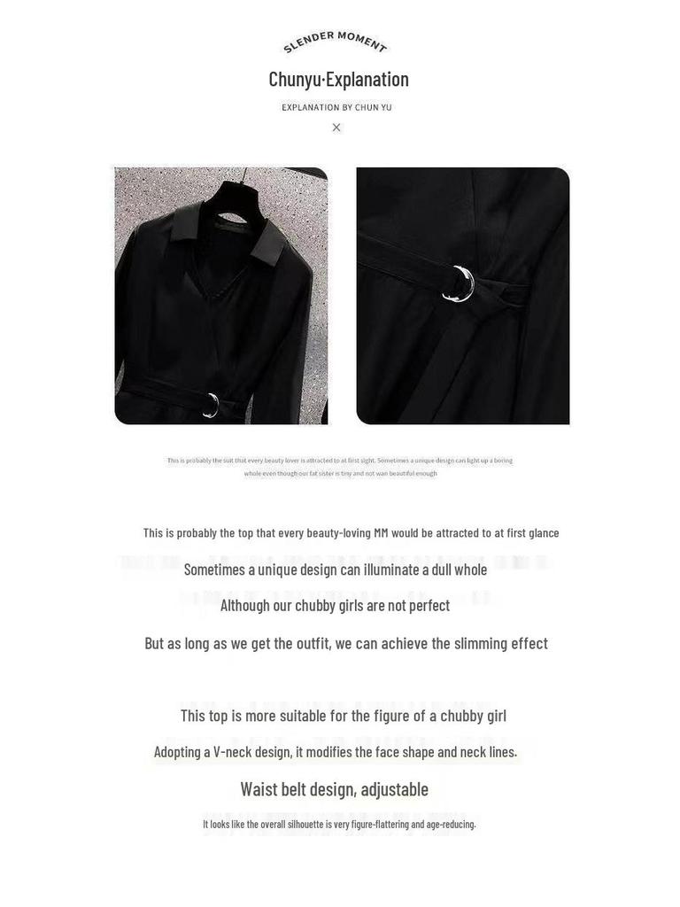 Blouse d'été amincissante à manches longues pour femmes grandes tailles