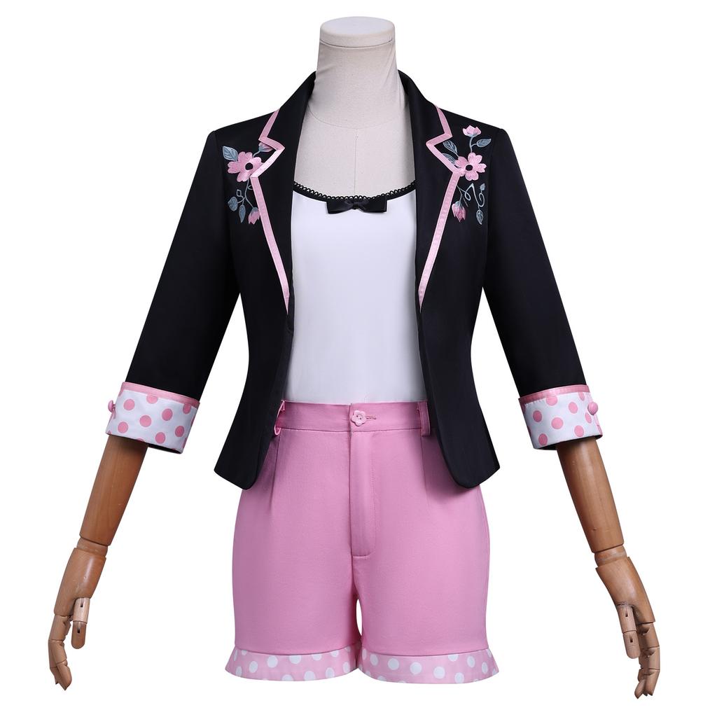 Miraculous Ladybug Season 6 Marinette Dupain-Cheng Casual Cosplay Costume Outfit with Pink Shorts & Blazer Ladybug Noir Civilian Clothes