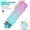 32 Oz Drinking Water Bottle with Times To Drink and Straw, Motivational with Carrying Strap, Leakproof BPA & Toxic Free