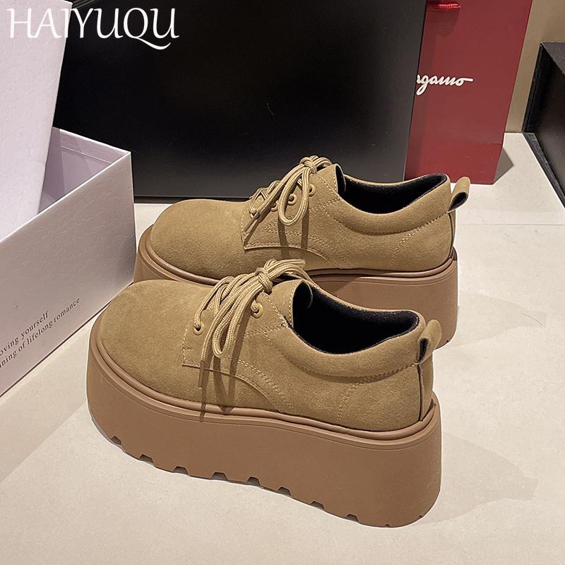 Mote Flats Plattform Dame Semsket Snø Ankelstøvletter Designer Mote Casual Gåsko Dame 2025 Trend Nye Vinter Koselige Botas Mujer