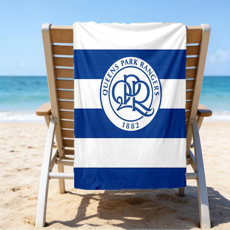 Queens Crest Football Beach Towel - Soft, Absorbent Microfiber, Lightweight, Ideal for The Beach, Parties, Travel, Camping fan gifts