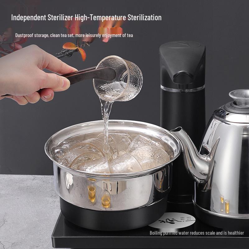 Jinge Shi Stainless Steel Automatic Water Kettle with Electromagnetic Tea Stove and Smart Tea Brewing Table