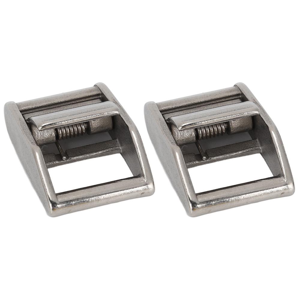 2 PCS Stainless Steel 316 Cam Buckles 1.06 Inch (27mm) Width Adjustable Design Lock Slider Buckles Quick Release