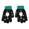 Christmas Cartoon Knitted Gloves Santa Claus Print Gloves Winter Warm Touchscreen Gloves For Kids Adults Xmas Gift