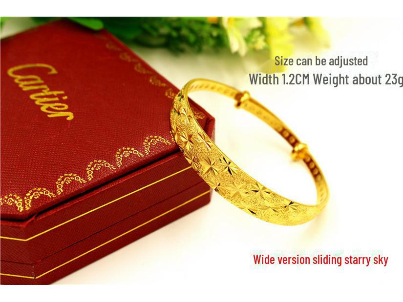 

Браслет со звездами из вьетнамской золотой песчаной латуни - прочное и популярное свадебное украшение