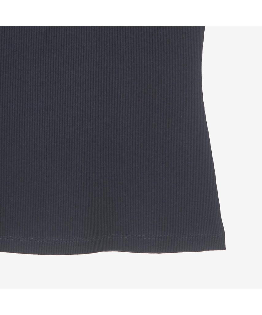 BASIC HOUSE Women'S Ribbed Short Sleeve T-Shirt Dark Grey Lyts3201