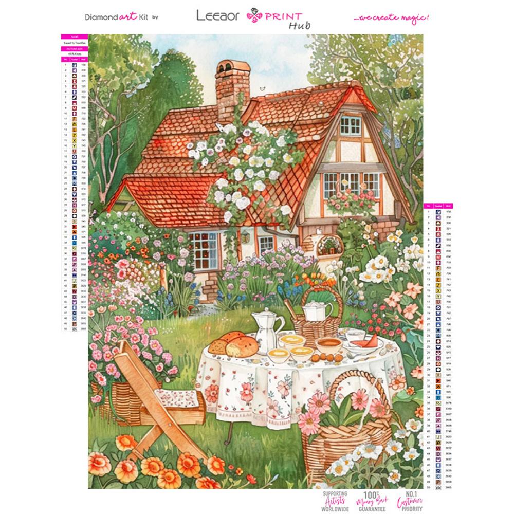 Flower 5D DIY Diamond Painting Landscape Diamond Embroidery Cross Stitch Set Full Round Diamond Mosaic Home Wall Decoration Gift