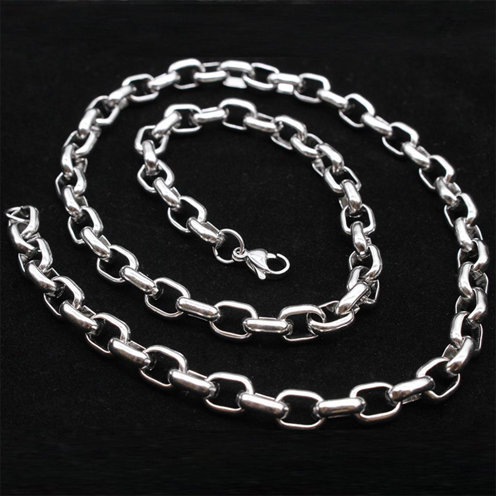 Portable Simple Design Modern Style Dancing Hiphop Stainless Steel Necklace Boys Party Banquet Neck Chain Jewelry