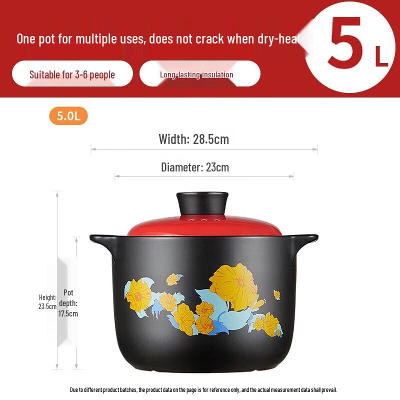 Chui Da Huang Deep Ceramic Clay Soup Pot