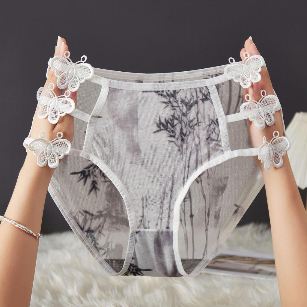 Spitze Hüftslips Nahtlos Antibakteriell Baumwolle - Bequeme Damenslips in Übergröße