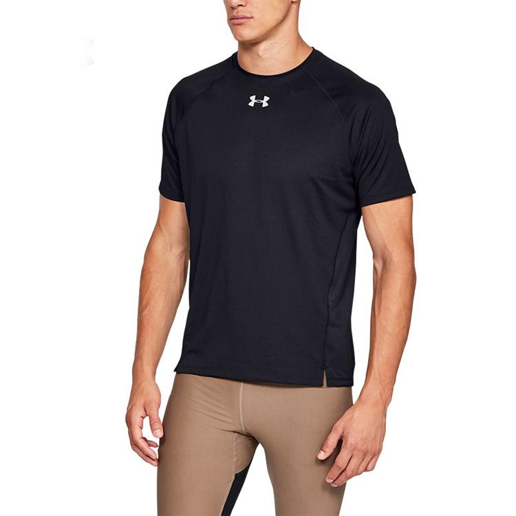Under Armour Running Training Sports Straight-Cut T-Shirt Men Tops Black 1326587-001