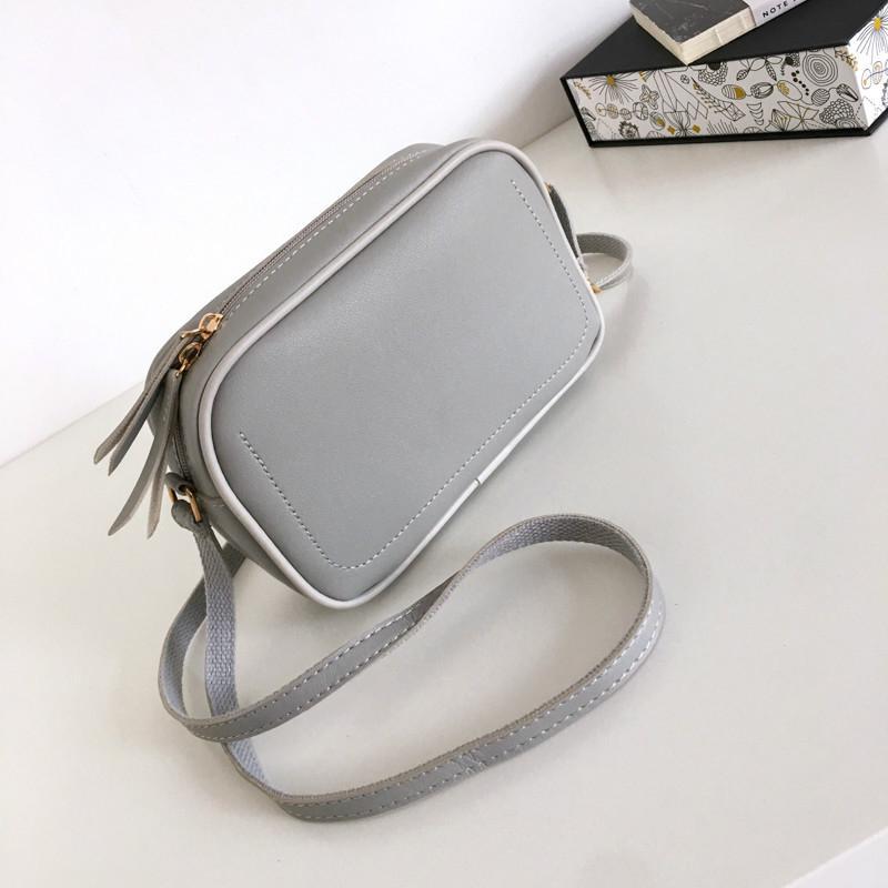 small gray crossbody purse