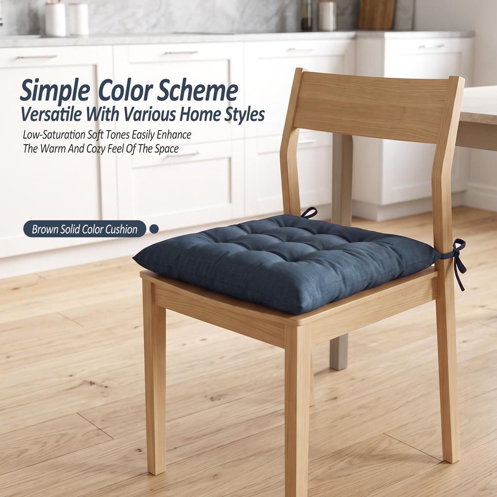 Square Tufted Chair Cushion Polyester Seat Pad Dining Chair Mat Comfort Backrest Pillow Home Office Computer Chair Accessories