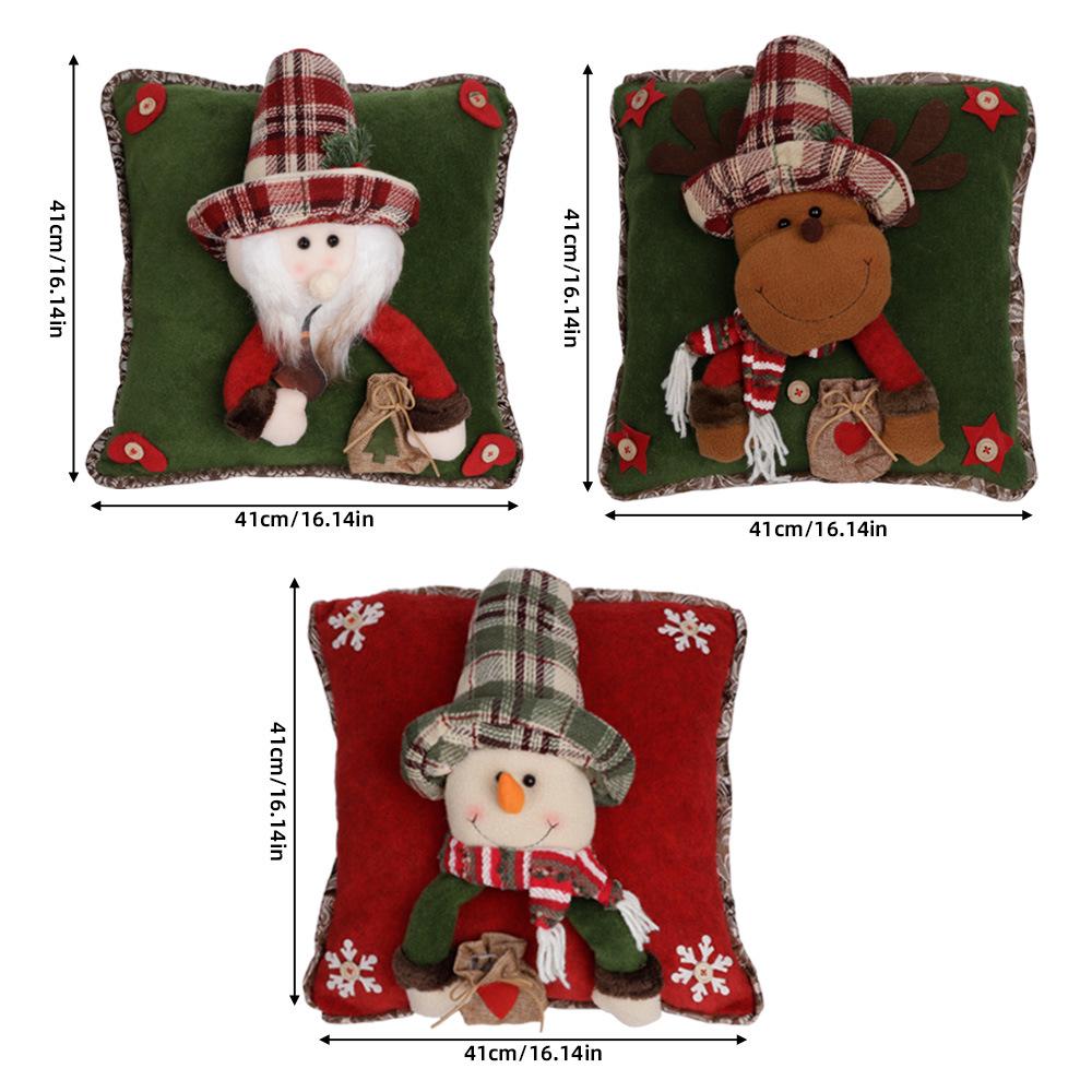 Cross-border Christmas Snowman Burlap Pillowcase Ornaments