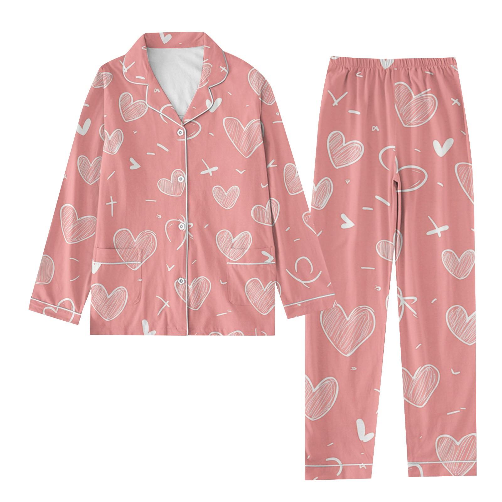 

Жіночий повсякденний набір для дому з принтом до Дня Святого Валентина XL кавун червоний колір