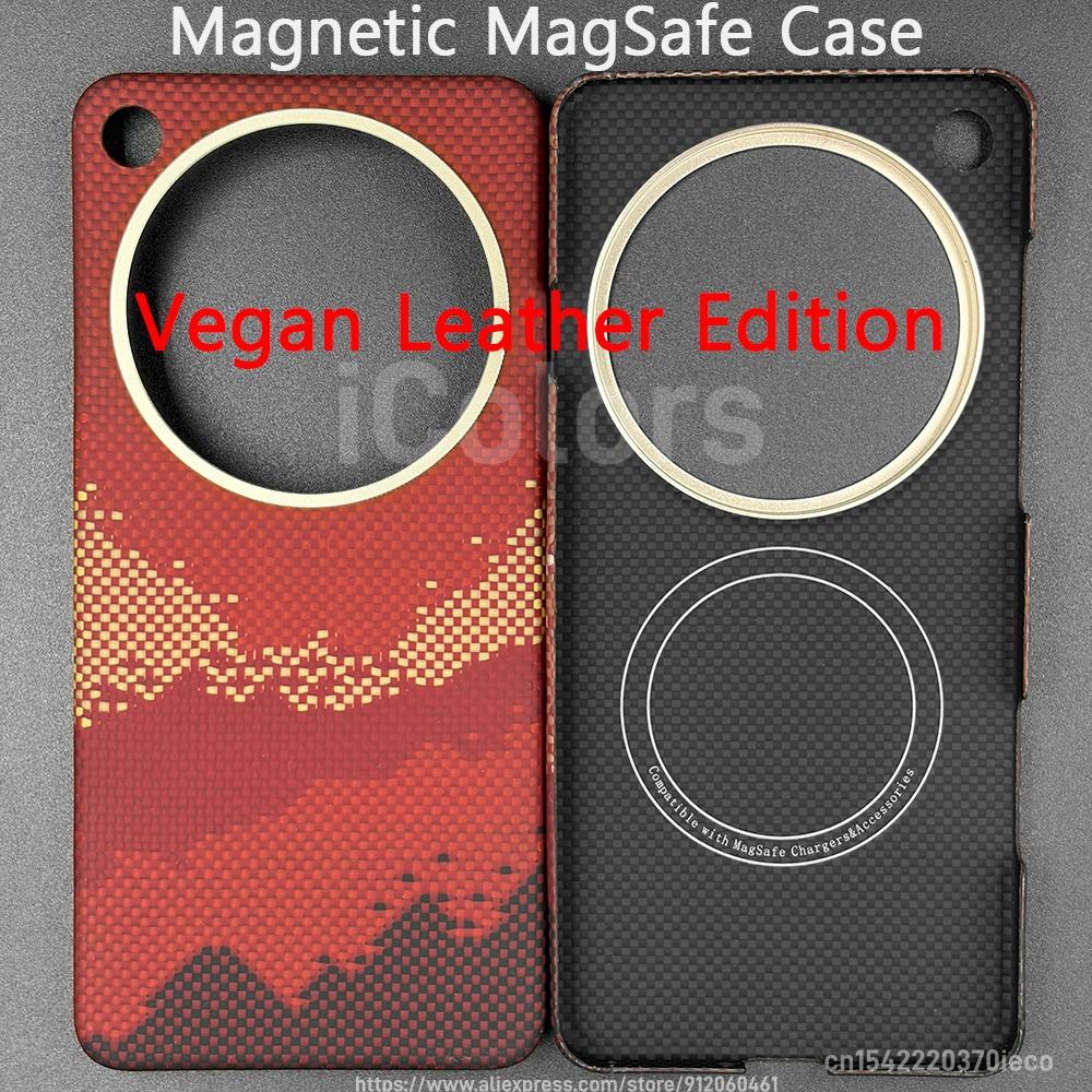 For OPPO Find X9 Ultra Vegan Leather Edition Case Aramid Carbon Fiber Case Magnetic MagSafe Ultra Thin Lightweight Cover