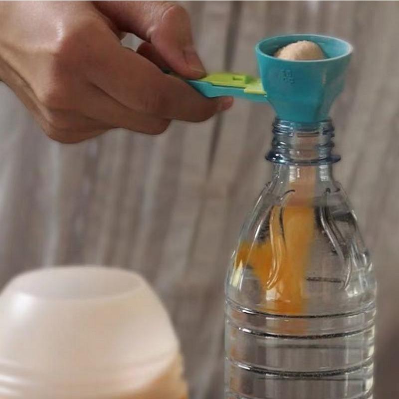 1/2 Stück Messlöffel-Trichter mit längerem Griff, auslaufsicherer Pulverlöffel, präzise Messflaschen, Messlöffel-Gadgets