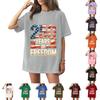 Women's Fashionable Casual Short-Sleeve Neck Printed T-Shirt for the 252th Anniversary of the Founding of the United States