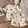 2025 Kids' Summer Pajama Set - Boys & Girls Short Sleeve Shorts