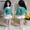 Green Causal Clothes For Barbie Doll House Knitted Sweater Top  For 1/6 BJD Doll Your Choice Kids DIY Dollhouse Toy For Children Collection