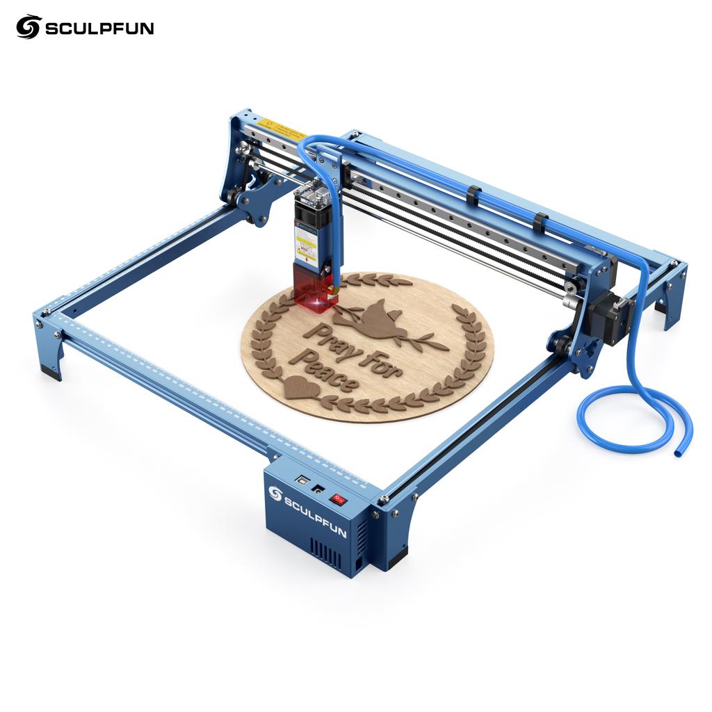 Лазерный гравировальный станок SCULPFUN S10, 10 Вт, лазерный гравер высокой плотности, высокоскоростная подача воздуха