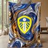 Coperta in Flanella con Stampa Leeds United, Morbida Calda Leggera Coperta da Divano Letto Campeggio