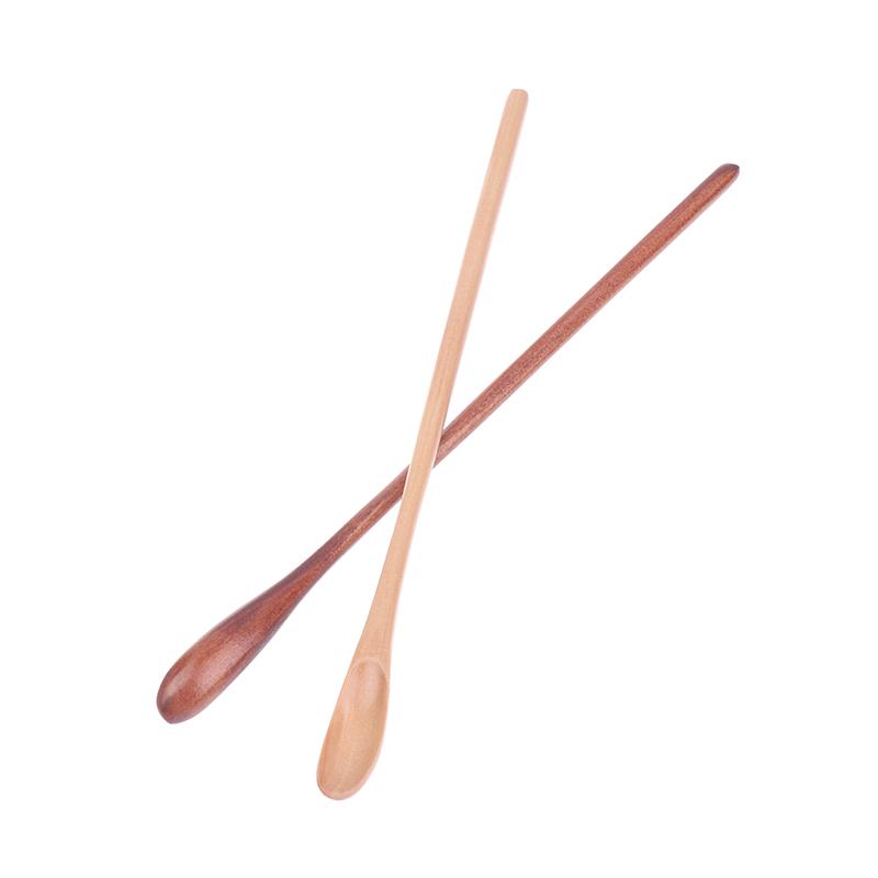 Japanese Cooking Honey Sugar Spoon Tea Coffee Stirring Spoons Long Handle Wooden Spoon Household Dessert Drink Spoon Small Spoon