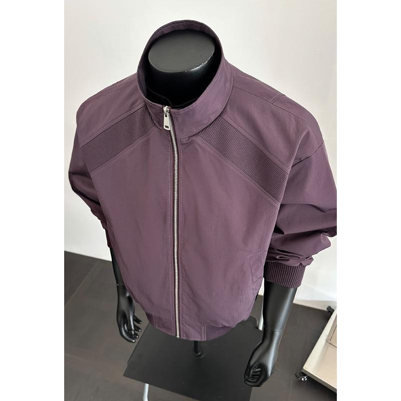 Men S Retro Stand Collar American Short Loose Flight Jacket Bomber Coat