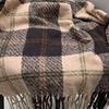 Korean Atmosphere Plaid Scarf Winter Warm Neck Protection Neck Scarf Thickened Warm Shawl Outer Wear