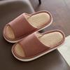 Fashion Men Linen Slippers 2025 Autumn Winter Breathable Absorbent Non-Slip Home Slippers All Seasons Indoor Floor Couple Slippers